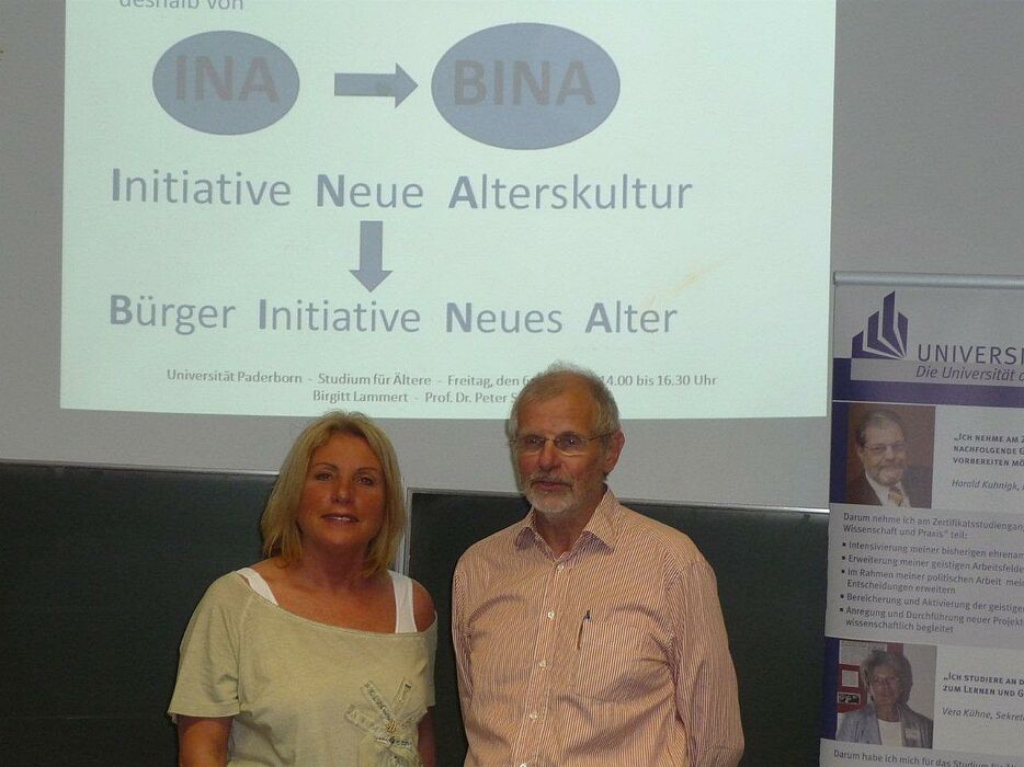 Foto: Prof. Dr. em. Schneider und Birgitt Lammert