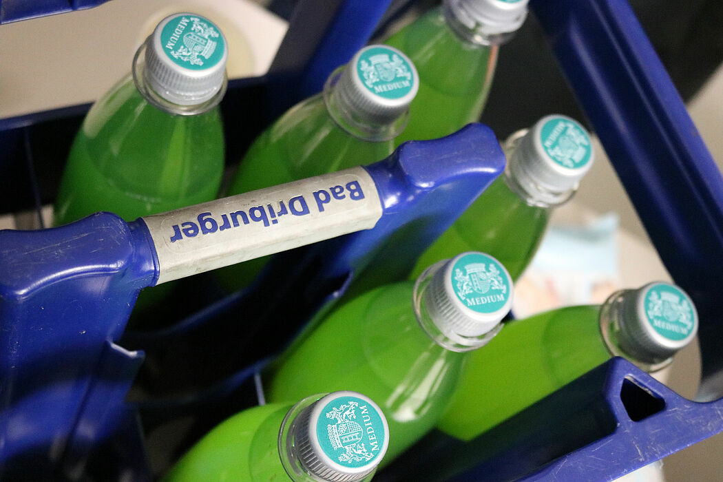 Foto (Universität Paderborn, Alexandra Dickhoff): Das giftgrüne Getränk wurde schon zu Studienzeiten selbst gemischt.