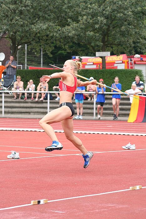 Foto (Heiko Appelbaum): In Göteborg stellte Lilli Schwarzkopf mit 51,36 m im Speerwurf alle anderen  Siebenkämpferinnen in den Schatten.