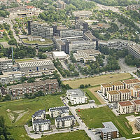 Luftbild Campus der Universität Paderborn, 13. Juni 2007 (Ansicht von Westen)
