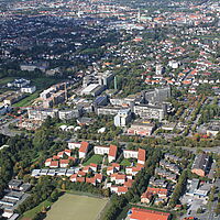Luftbild Campus der Universität Paderborn, 29. September 2010, (Ansicht von Süden)