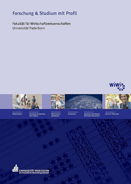 Abbildung: Titelseite Broschüre der Fakultät für Wirtschaftswissenschaften