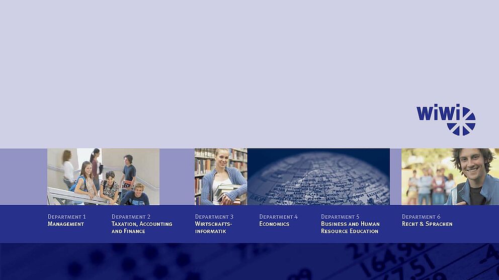 Abbildung: Titelseite Broschüre der Fakultät für Wirtschaftswissenschaften