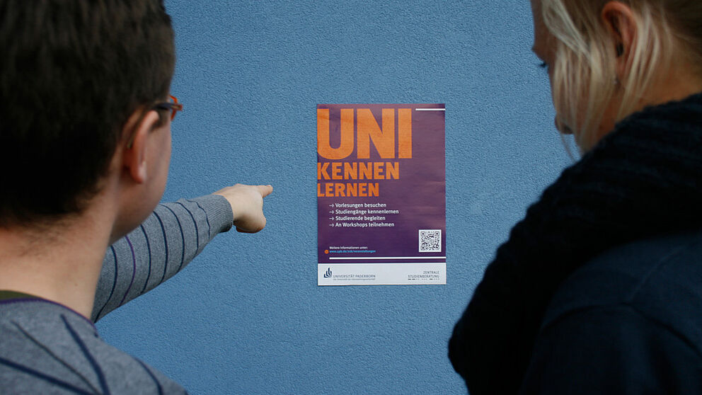 Foto (Universität Paderborn, Cinderella Schröder): Zielgerichtet ins Studium: Studiengänge an der Uni Paderborn kennen lernen.