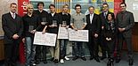 Foto (Heike Probst): Die Preisträger und Initiatoren des Ferchau-Förderpreises 2009 (v.l.n.r.): Dipl.-Ing. Richard Knoke, Ferchau-Engineering GmbH, Martin Woermann, Christopher Schmal, Simon Maike, André Kleinemeier, Simon Olma, Dipl.-Wirt.-Ing. Nicola