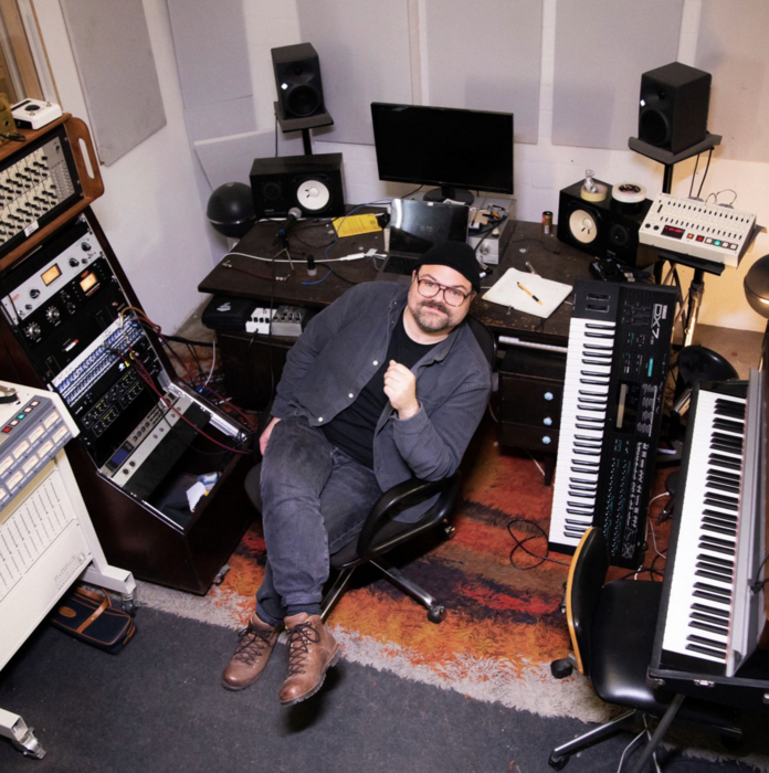 McCartney sits in his recording studio