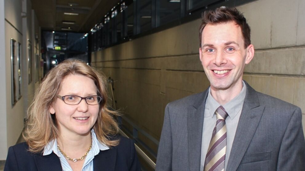 Foto (Universität Paderborn): Prof. Dr. Christine Silberhorn und Prof. Dr. Thomas Zentgraf.