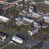 Luftbild Campus der Universität Paderborn, 15. Oktober 2009 (Ansicht von Südwest)
