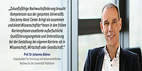 Prof. Dr. Johannes Blömer zur Förderung von Wissenschaftler*innen in den frühen Karrierephasen an der UPB