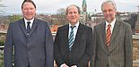 Foto (Universität Paderborn, Mark Heinemann): Prof. Dr. Michael Dellnitz, Sprecher des Graduiertenkollegs, Festredner Prof. Dr. Dr. h. c. Peter Deuflhard, Zuse-Institut Berlin, und Prof. Dr. Wilhelm Schäfer, Vizepräsident der Universität Paderborn
