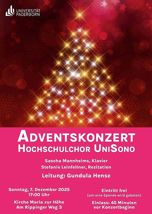Plakat zum Adventskonzert 2025