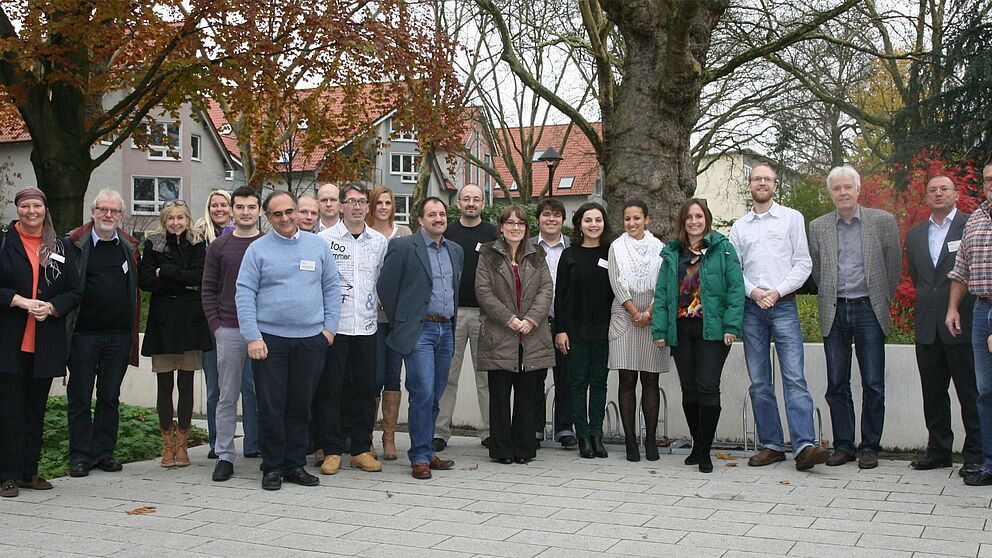 Foto (GEB – Geschäftsstelle für EU-Projekte und berufliche Qualifizierung der Bezirksregierung Düsseldorf): Gruppenbild webLab-Projektteam