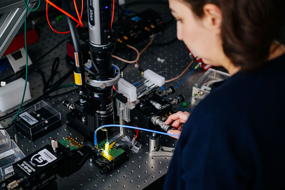 Versuchsaufbau Quantenforschung