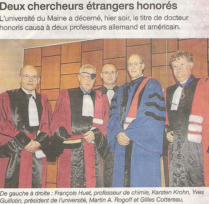 Foto: Verleihung der Ehrendoktorwürde an Prof. em. Dr. Dr. h. c. Karsten Krohn