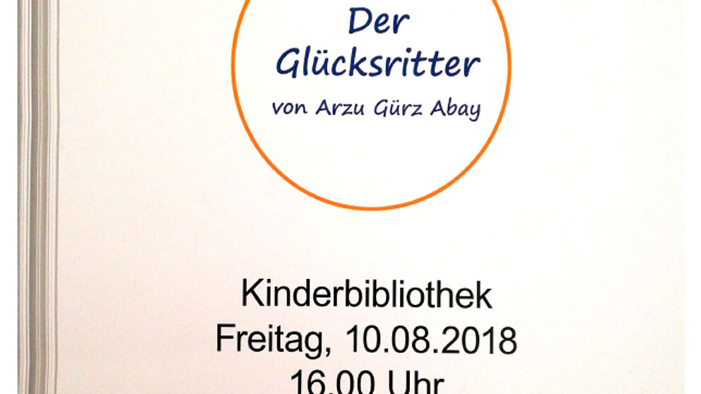 Veranstaltungsplakat "Lesung auf Deutsch, Arabisch und Türkisch"