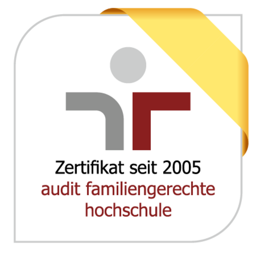 [Translate to English:] Logo Zertifikat „audit familiengerechte hochschule“
