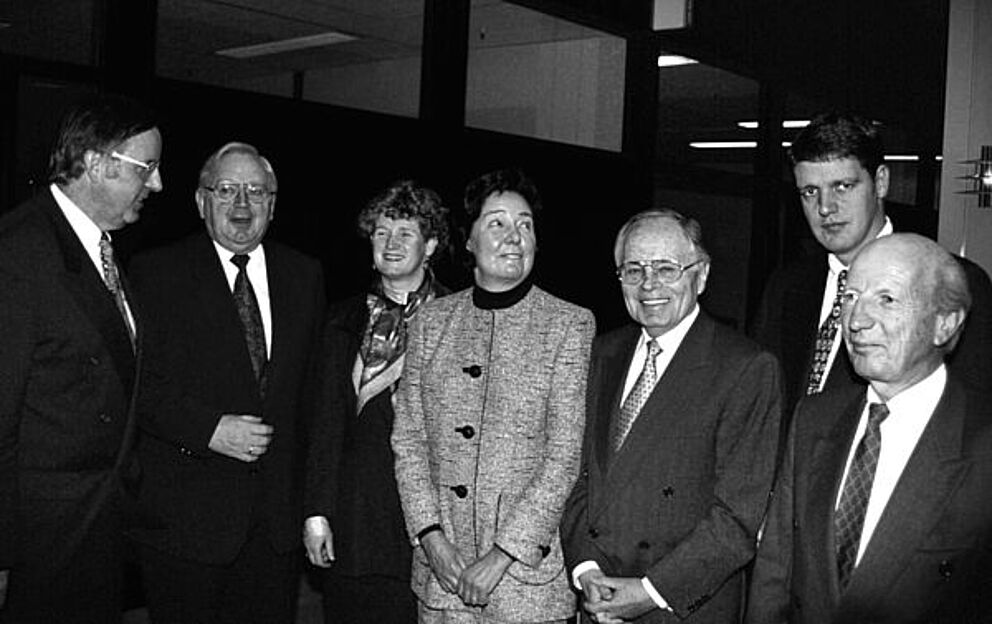 Schwarz-weißes Gruppenfoto
