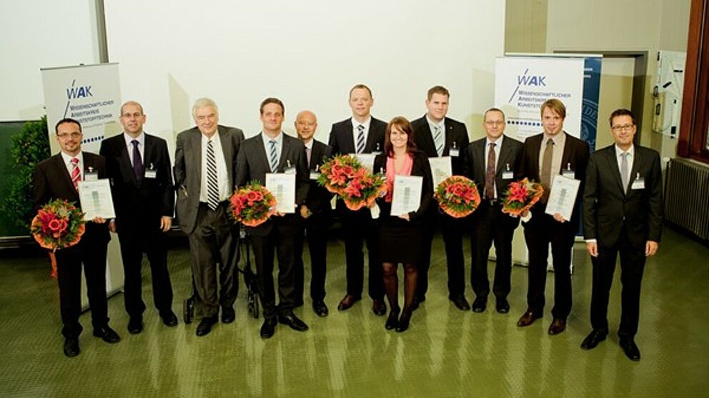 Foto: Preisträger und Repräsentanten der Preisstifter sowie des WAK