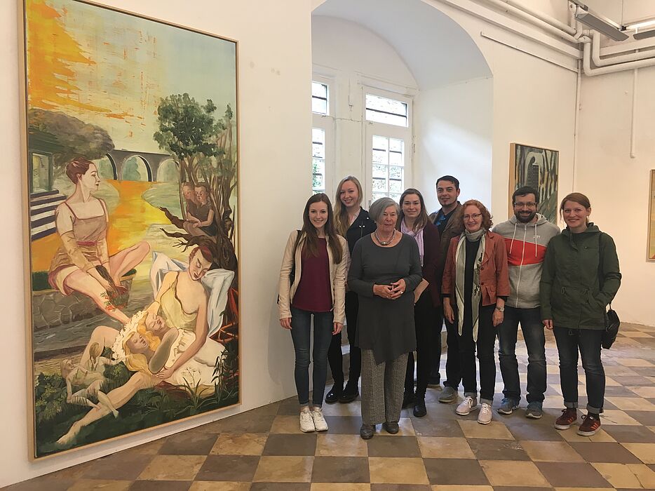 Foto: Die Gruppe Werkstatt Malerei mit Ursula Hoffmann. Vorstand Lippische Gesellschaft für Kunst ( H. Tomaszewski Copyright)