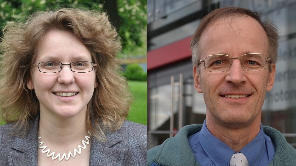 Fotos: Prof. Dr. Christine Silberhorn und Prof. Dr.-Ing. Reinhold Noé