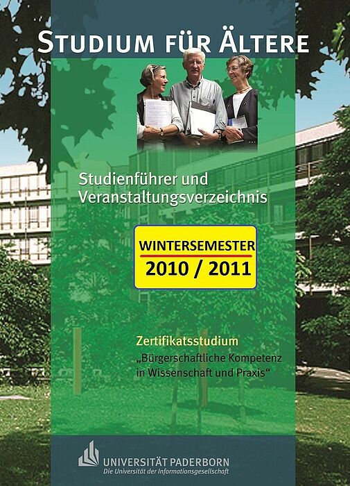 Abbildung: Jetzt neu erschienen: Das Vorlesungsverzeichnis der Universität Paderborn für das Studium für Ältere.