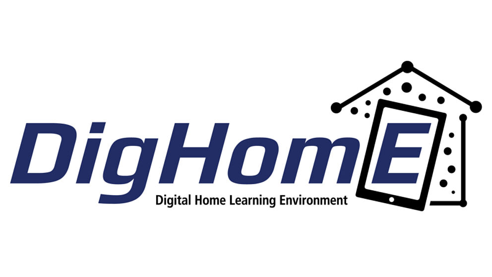 Logo of the DigHomE project (Digital Home Learning Environment: Conditions for Success in Parental Support for Information-Oriented Internet Use)