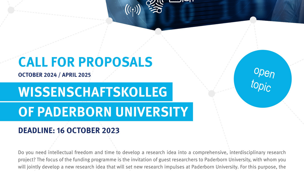 Poster of the Wissenschaftskolleg of Paderborn University