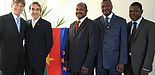 Foto (Universität Paderborn, Frauke Döll): Prof. Dr. Nikolaus Risch, Präsident der Universität Paderborn, Prof. Dr. Otto Iancu, Präsident der Deutsch-Französischen Hochschule (DFH/UFA) in Saarbrücken, Dr. Maxime Z. Somé, Minister für Wissenschaft