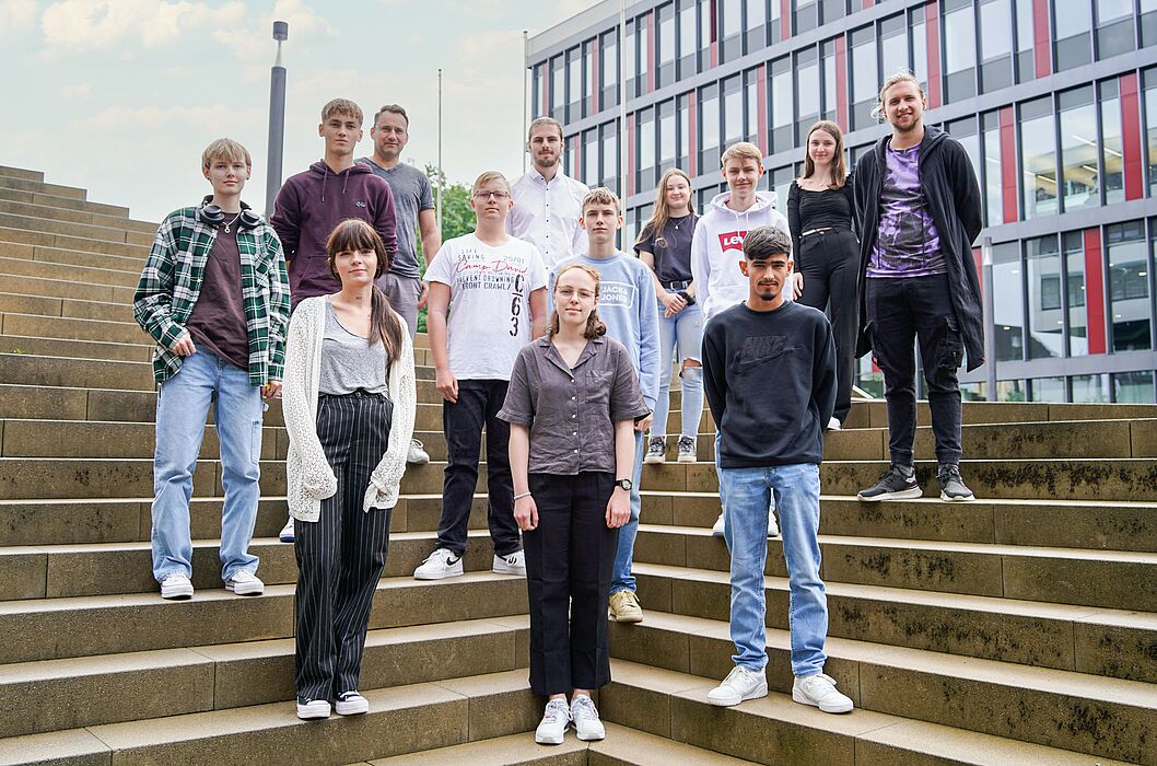 The new trainees of the Paderborn University in August 2023. 