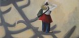 Abbildung: Aus der Serie „gente di primavera“ 2009/2010 von Alexandra Knie, Acryl auf Leinwand, 30x40 cm.