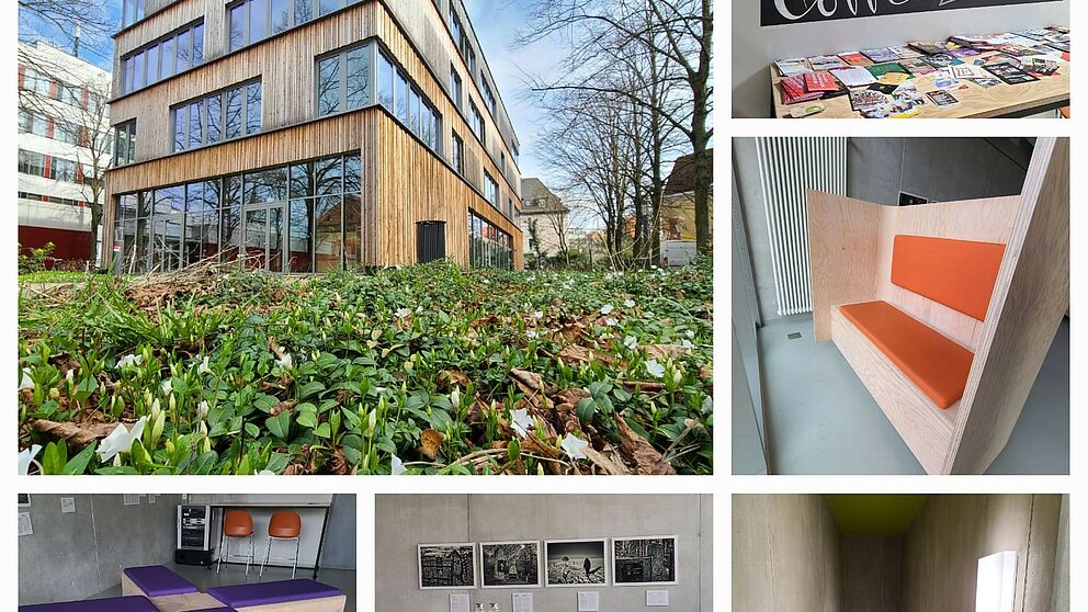 Collage mit Bildern des Studierendenzentrums Osnabrück