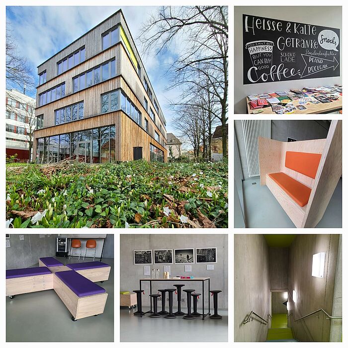 Collage mit Bildern des Studierendenzentrums Osnabrück