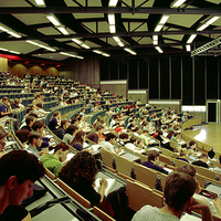 Studierende im Auditorium maximum