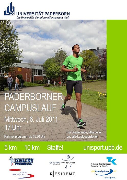 Plakat: Erster Paderborner Campuslauf