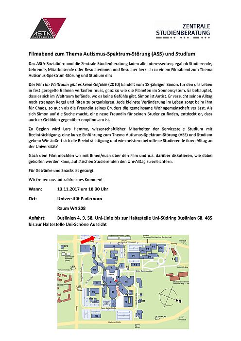 Abbildung: Mitteilung mit Lageplan