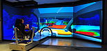 Foto (HNI): Virtual Prototyping von innovativen Scheinwerfersystemen im HD-Visualisierungscenter des Heinz Nixdorf Instituts.