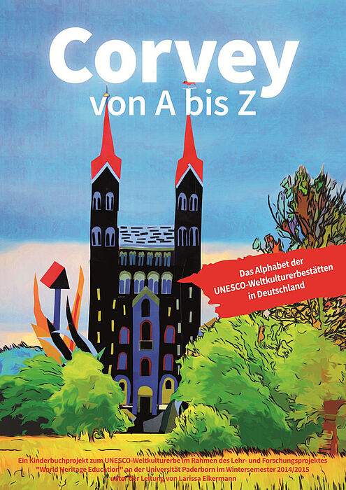 Abbildung: Cover des Kinderbuches „Corvey von A bis Z“.