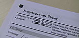 Foto (Universität Paderborn): Ausgefüllter Fragebogen