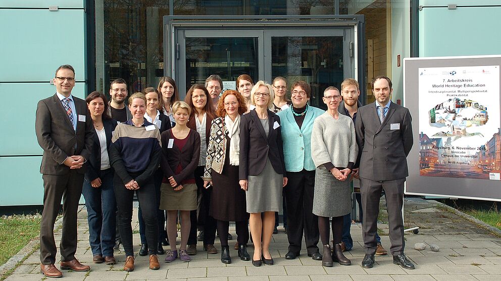 Die TeilnehmerInnen des 7. Arbeitskreises zur World Heritage Education in Augsburg. Foto: Privat (2015)