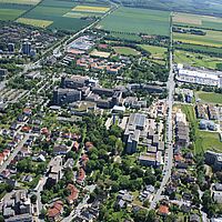 Luftbild Campus der Universität Paderborn, 4. Juni 2010, (Ansicht von Norden)