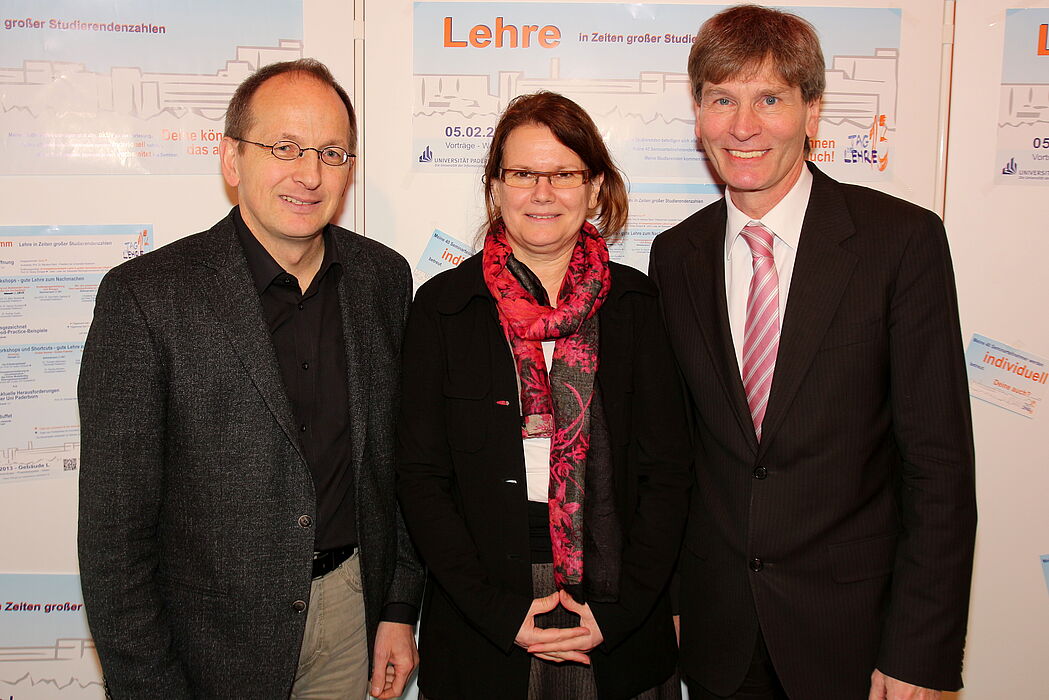 Foto (Patrick Kleibold): Dr. Niclas Schaper, Prof. Dr. Dorothee Meister und Prof. Dr. Nikolaus Risch (v. l.)