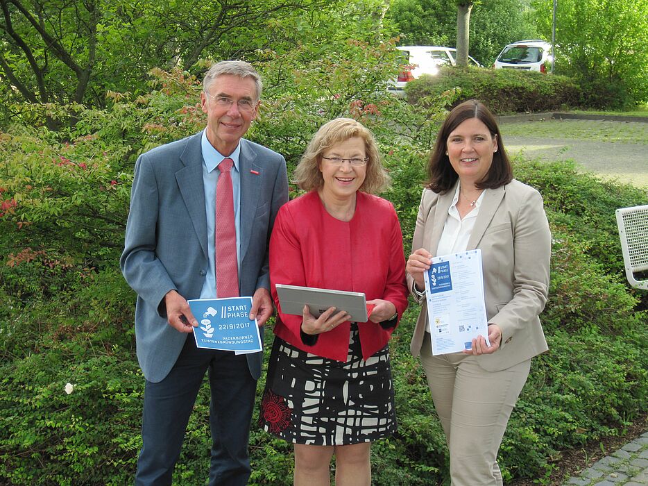 Veranstalter Startphase: Organisatoren der Startphase, v. l.: Rainer Dörr (HWK), Maria Reimer (WFG), Claudia Auinger (IHK) 