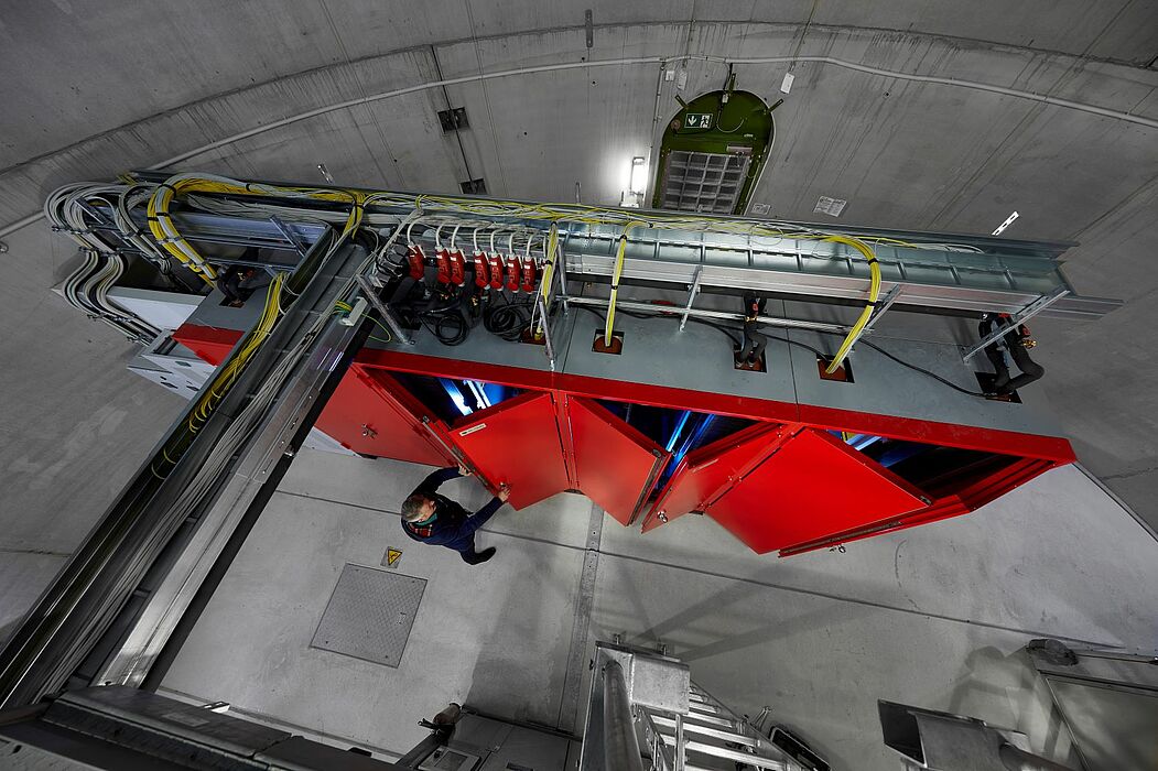 Foto (Quelle: WestfalenWIND IT): Draufsicht auf WindCORE-Racks in Windkraftanlage