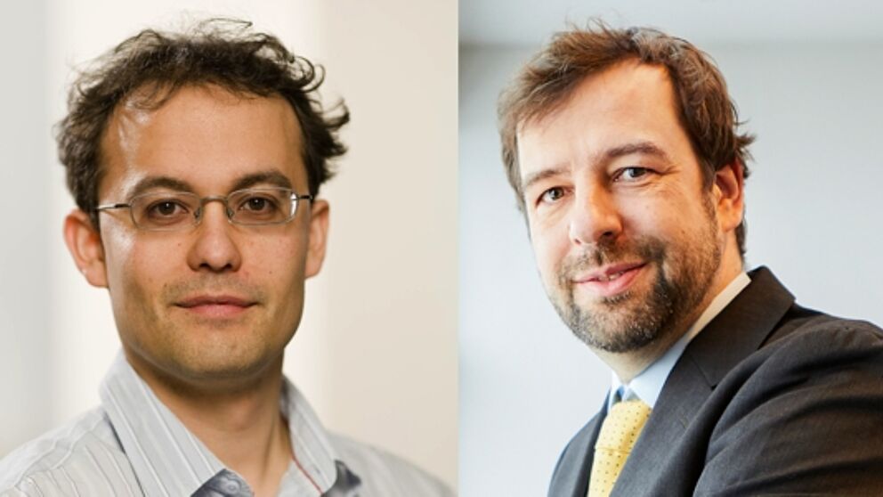 Fotos (Universität Paderborn): Prof. Dr. Thomas D. Kühne (l.) undProf. Dr. Christian Plessl, Universität Paderborn. 