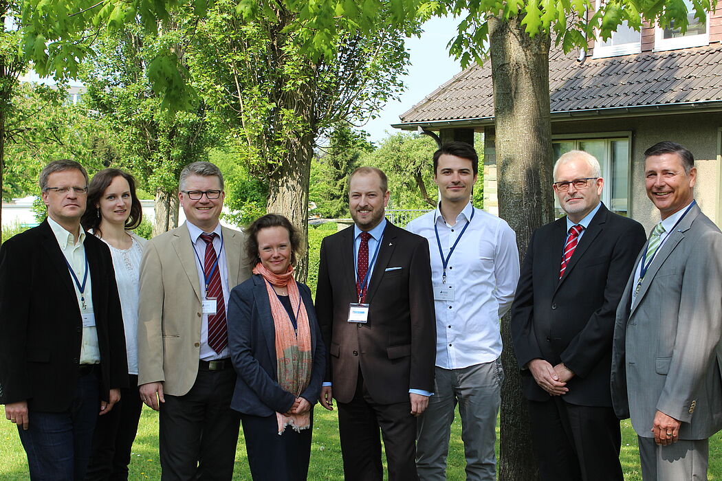 Foto (Betül Daskin): v. l. n. r. (Vertreter des Technologieparks (Herr Geisler – Geschäftsführer); Frau Löschner (Universitätsmitarbeiterin); Herr Schwan (Leiter des International Office); Frau Prof. Kimmelmann (Professorin der Universität Paderbo