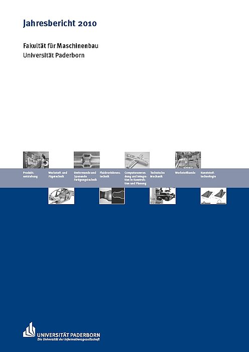 Abbildung: Titelseite des Jahresbericht 2010 der Fakultät für Maschinenbau