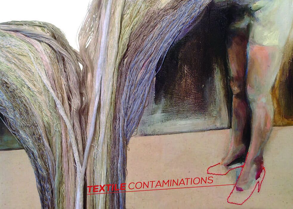 Vorderseite Einladungskarte KleppArt, TEXTILE CONTAMINATIONS