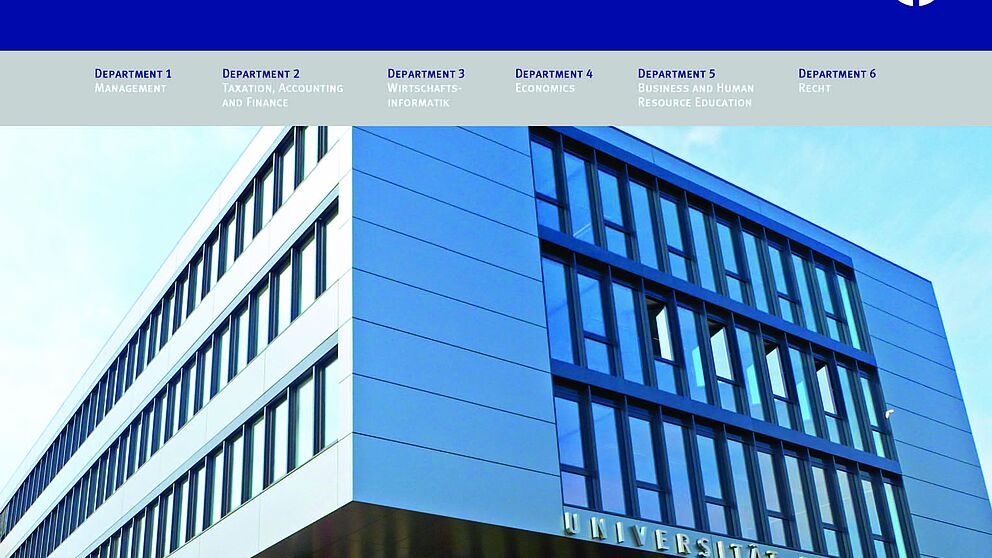Abbildung: Titelseite „FAKULTÄT IM FOKUS 2011–2013“ der Fakultät für Wirtschaftswissenschaften