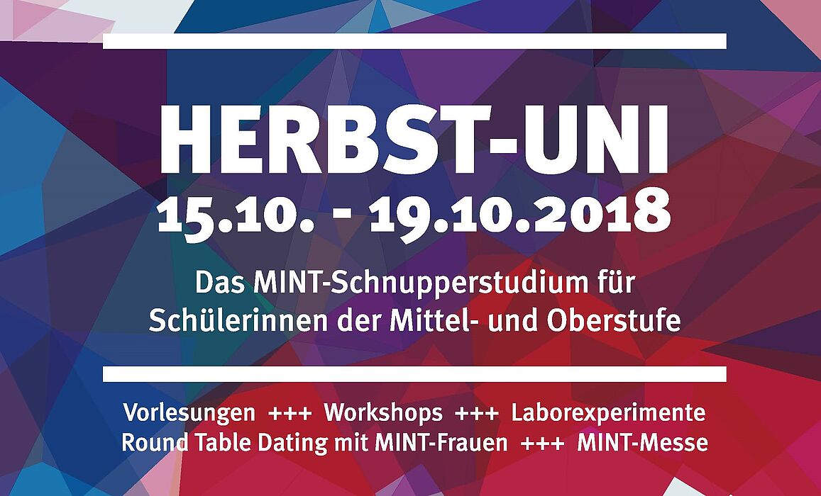 Foto (Universität Paderborn): Plakat der Herbst-Uni 2018