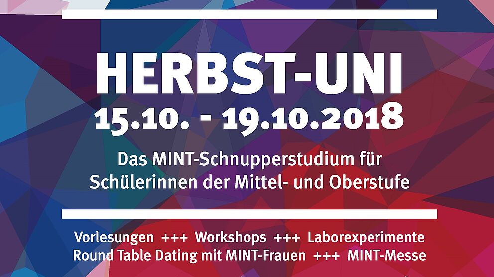 Foto (Universität Paderborn): Plakat der Herbst-Uni 2018